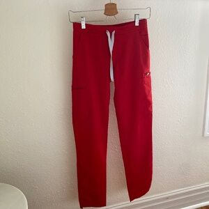 FIGS Yola skinny scrub pants - Winning red